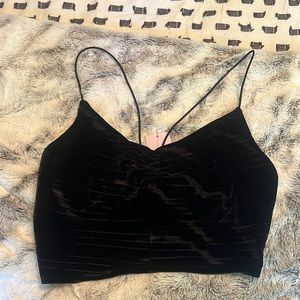 *NWT* Black velvet bralette